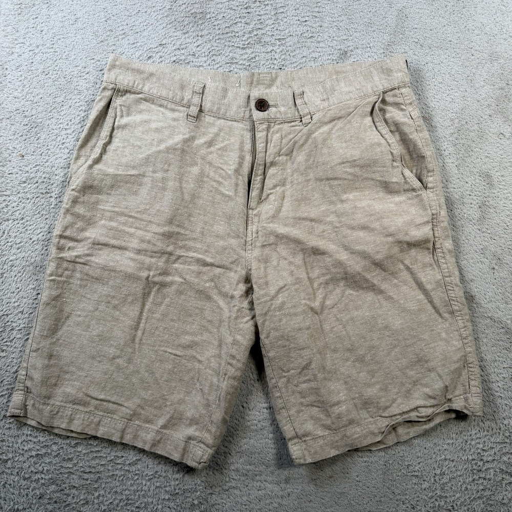Patagonia Shorts Mens 31 Khaki Tan Back Step Hemp Organic Cotton Lightweight 9"